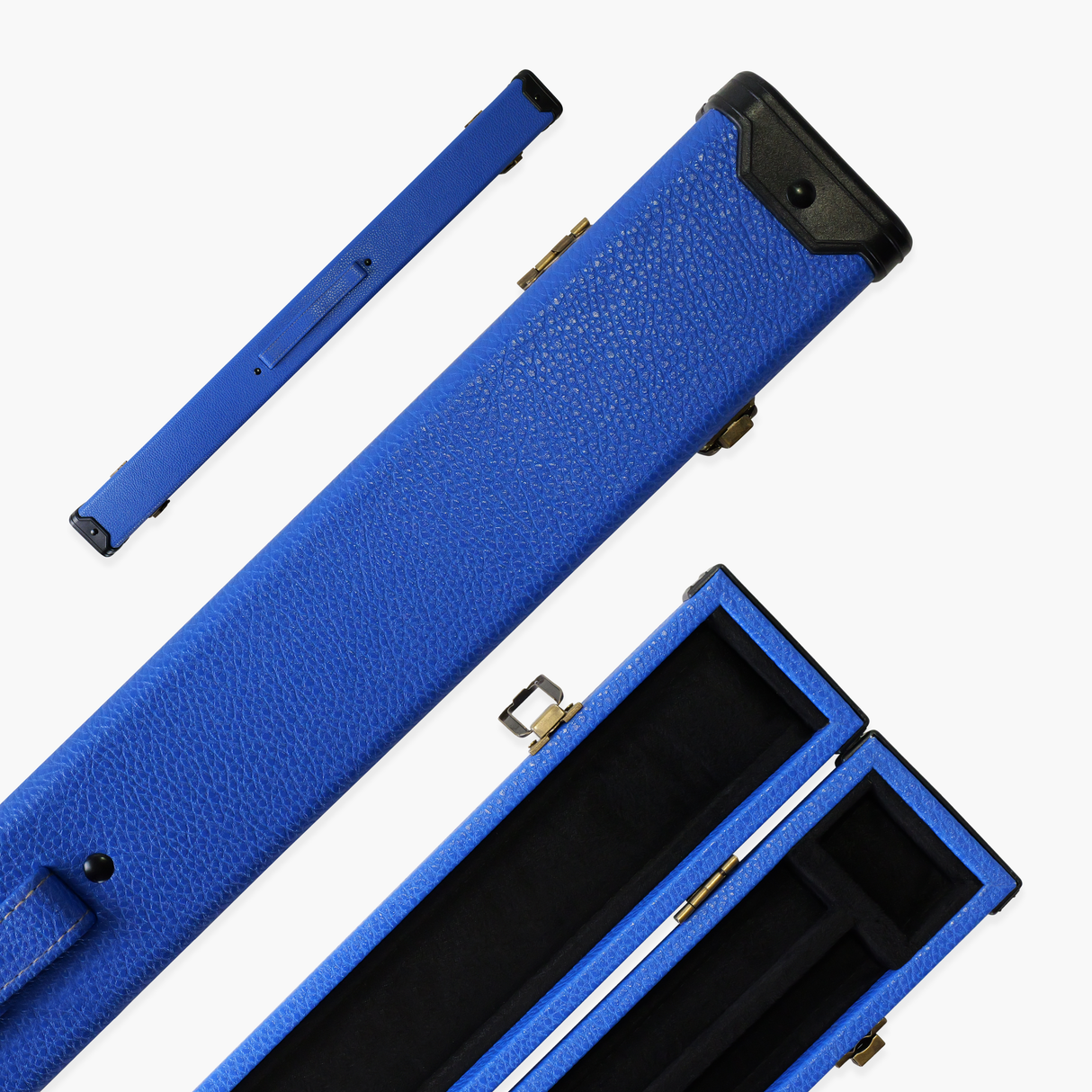 ROYAL BLUE Luxury 2pc Snooker Pool Cue Case Hard Shell | Cue + Case