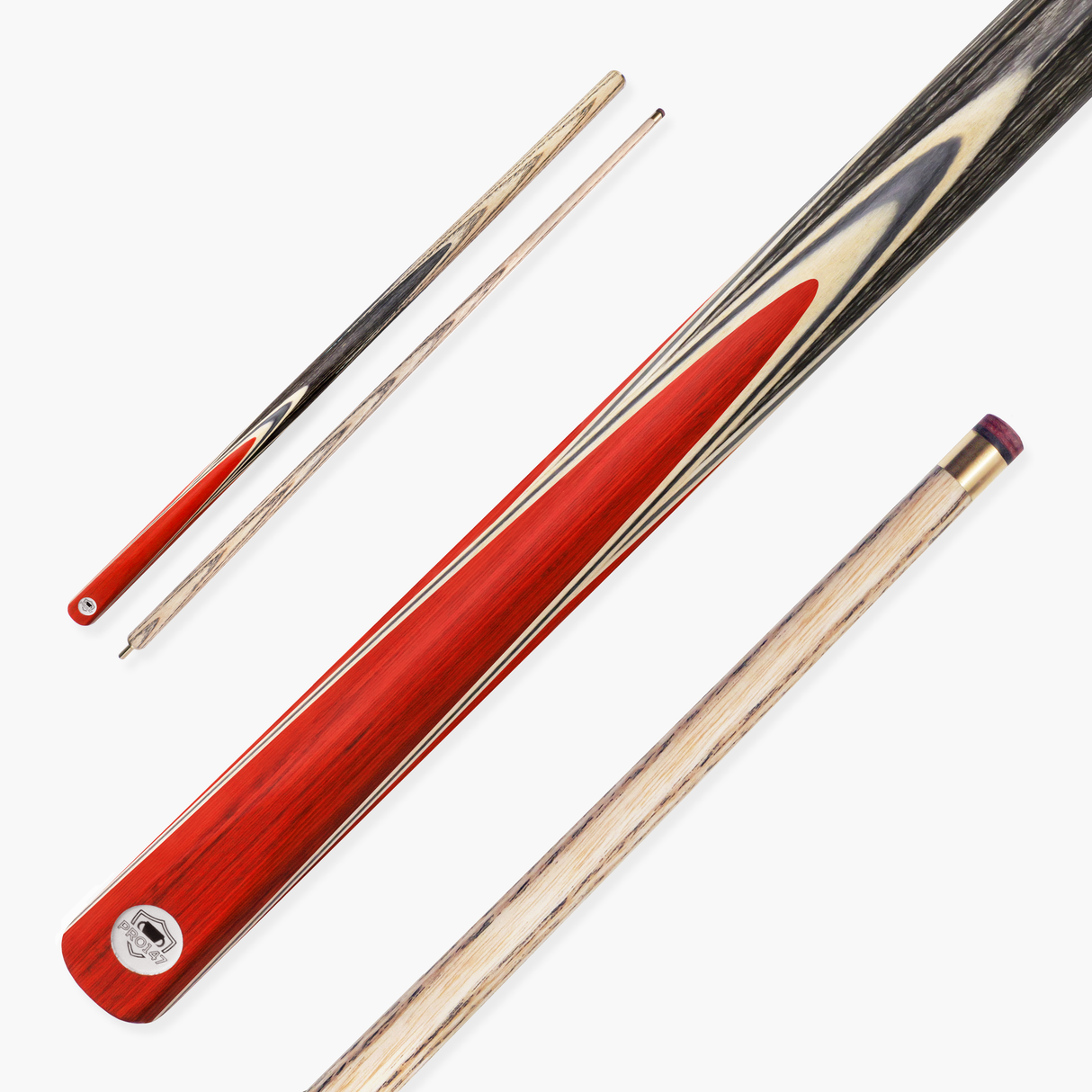 PRO147 TRIUMPH 2 Piece Premium Ash Snooker and Pool Cue with 9.5mm Professional Layered Tip