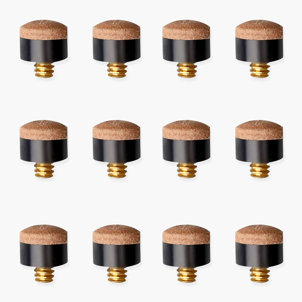 12 x 11mm SCREW ON TIP SNOOKER & POOL CUE TIPS Cue & Case