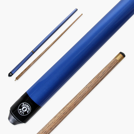 Jonny 8 Ball 52" BLUE PRO-TRIAD 3 Section Pool Cue - 8mm Elk Master Tip
