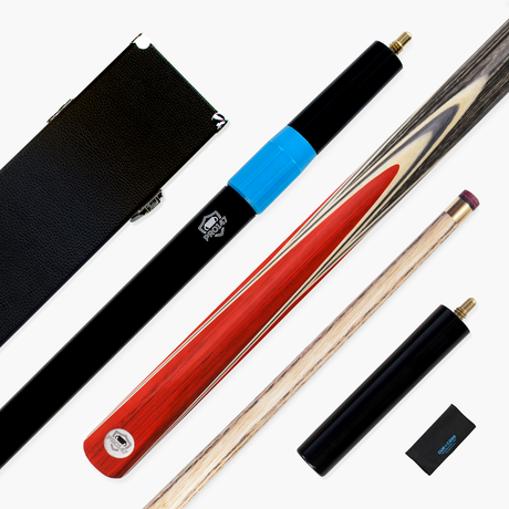 PRO147 TRIUMPH 2 Piece Premium Ash Snooker and Pool Cue and Case Set with 9.5mm Professional Layered Tip