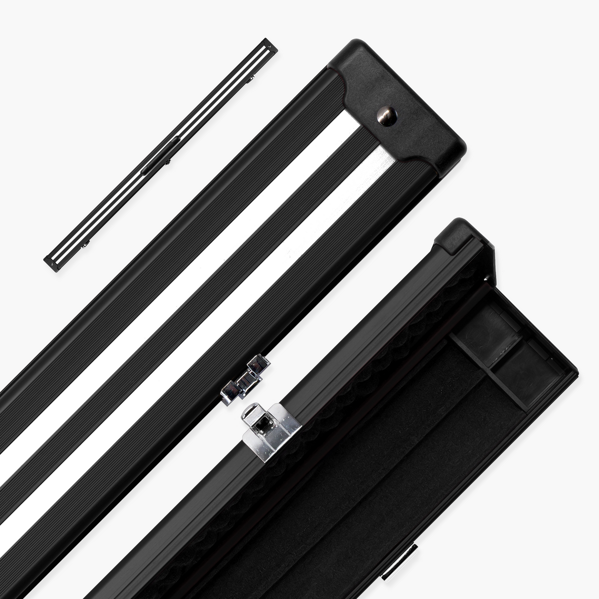 Silver Stripe Pro Aluminium Premium 3/4 Snooker and Pool Cue Case - Holds 1 x 3/4 Joint Cue + Extensions