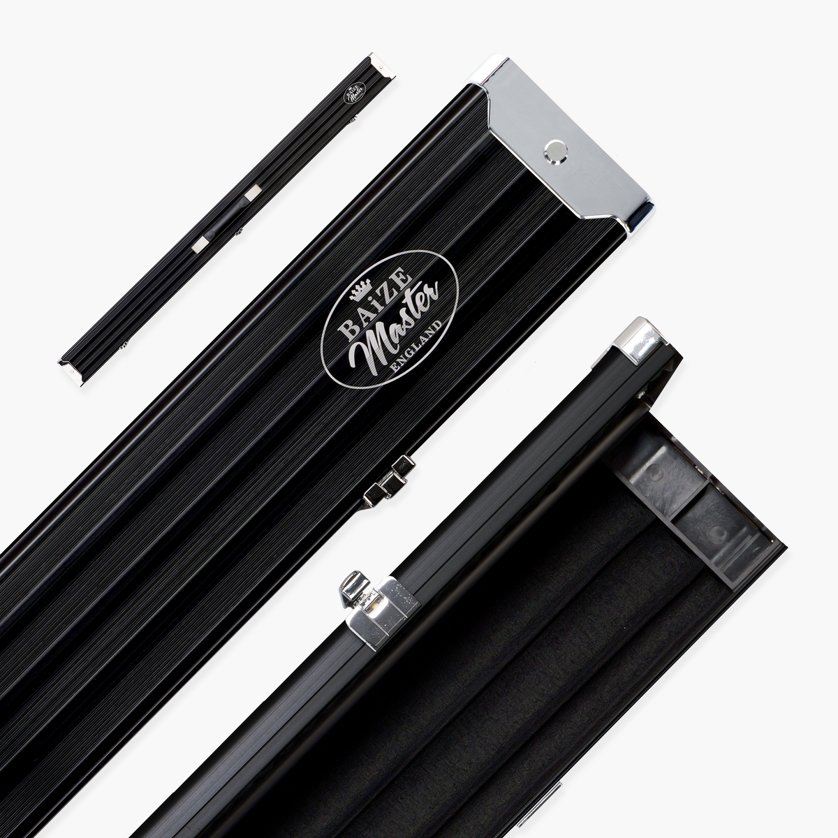 Baize Master Pro Line Wide 3/4 3 Slot Luxury Aluminium Snooker and Pool Cue Case - Holds 2 Cues