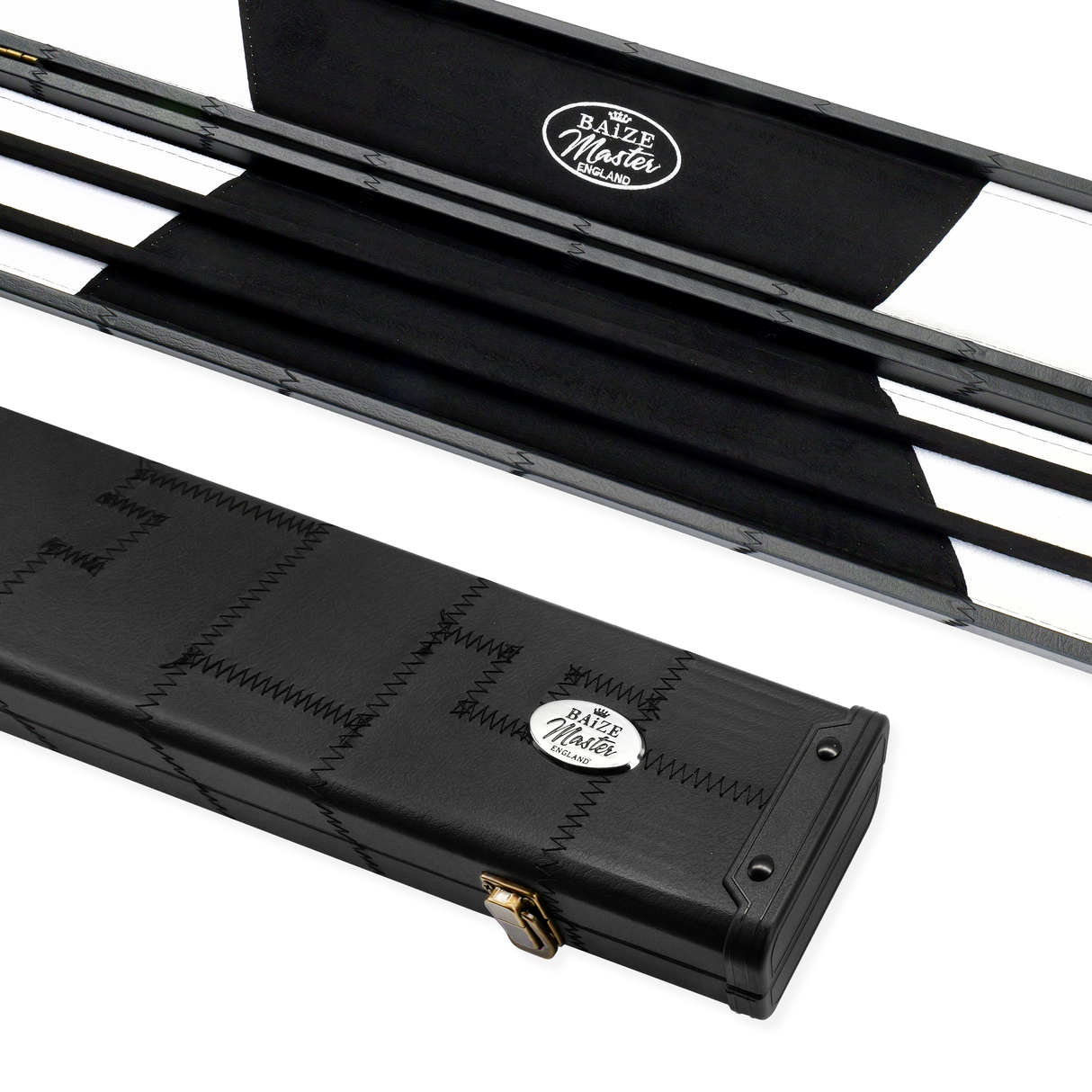 Baize Master 1 Piece Wide Patch Snooker Pool Cue Case with Plastic Ends - Holds 3 Cues