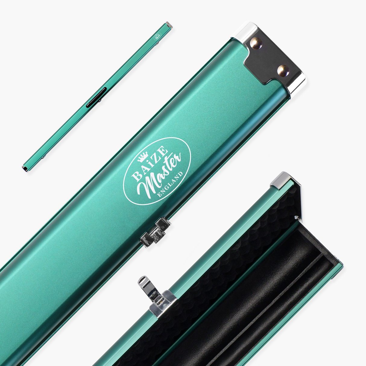 Baize Master Prestige 1 Piece Luxury Metal Cue Case - Holds 2 x 1 Piece Cues