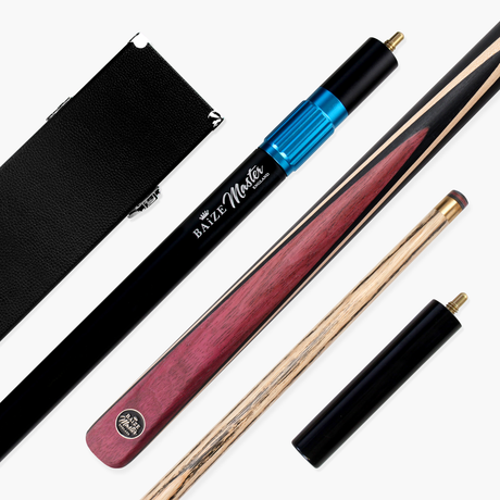 Baize Master BLACKLINE CLASSIC 2 Piece Snooker and Pool Cue and Case Set 9.5mm Layered Tip