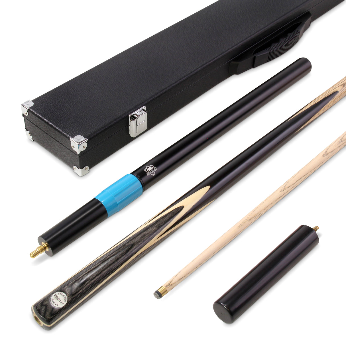 PRO147 Windsor 57 Inch 2 Piece Snooker Pool Cue and Case Set 9.5mm Tip