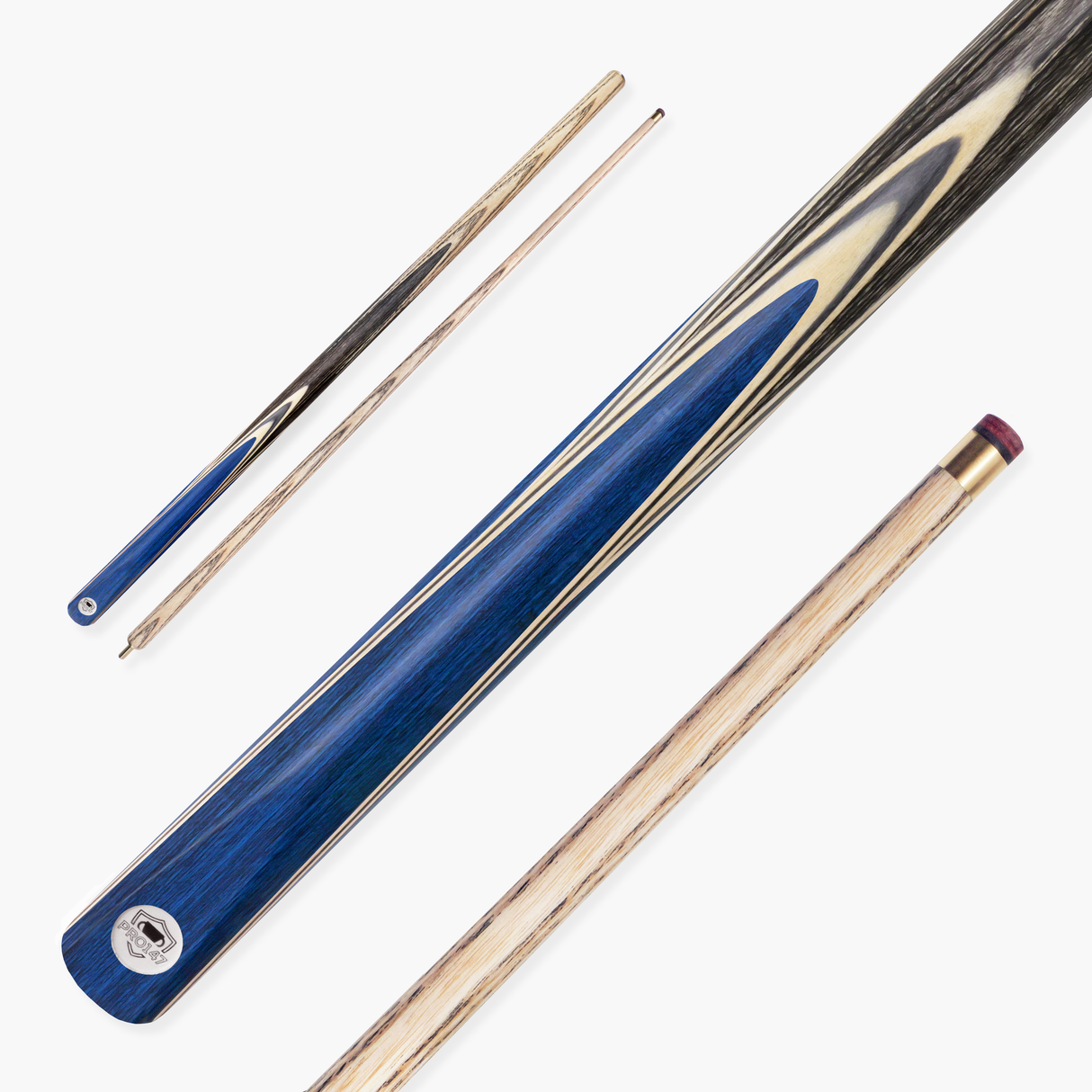 PRO147 TRIUMPH 2 Piece Premium Ash Snooker and Pool Cue with 9.5mm Professional Layered Tip