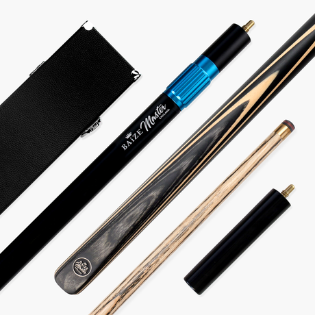 Baize Master BLACKLINE CLASSIC 2 Piece Snooker and Pool Cue and Case Set 9.5mm Layered Tip