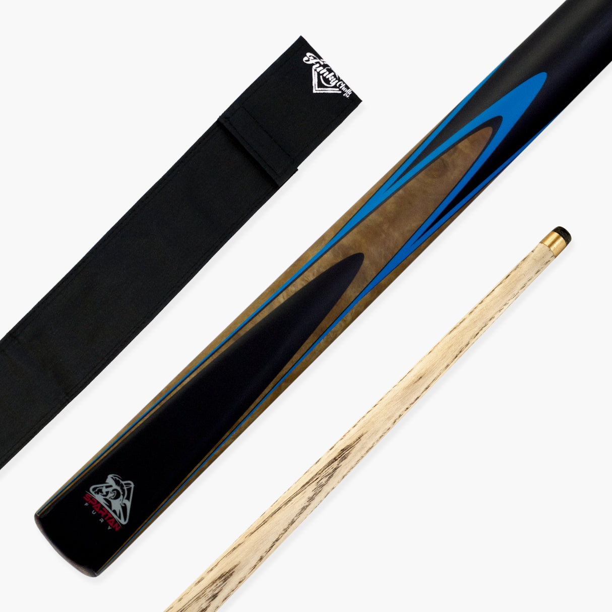 Spartan Fury VANQUISH 3/4 Joint Snooker Pool Cue and Soft Case Set 9.5mm Tip