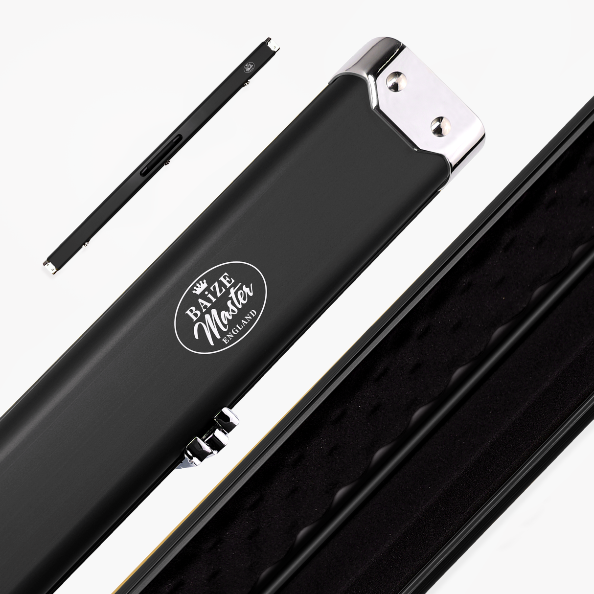 Baize Master SATIN LINE 3/4 Luxury Aluminium Cue Case - Holds 1 x 3/4 Joint Cue + Extensions