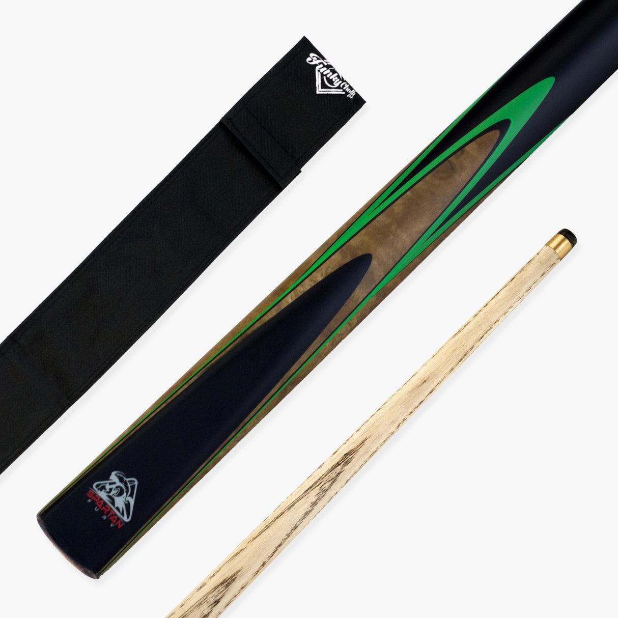 Spartan Fury VANQUISH 3/4 Joint Snooker Pool Cue and Soft Case Set 9.5mm Tip