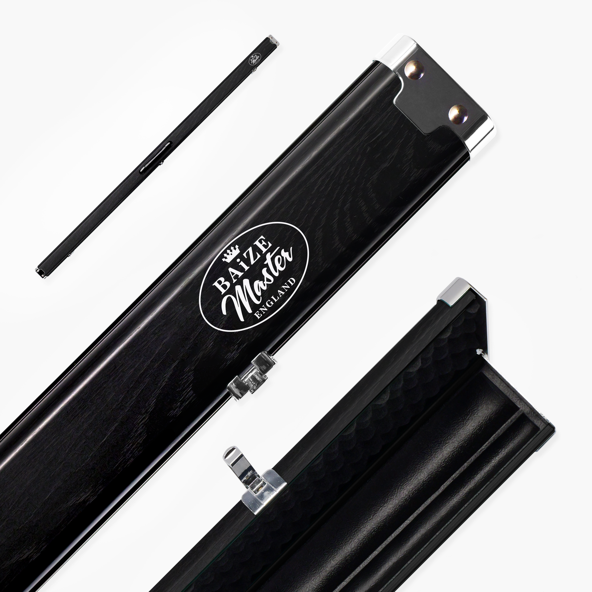 Baize Master Prestige 1 Piece Luxury Metal Cue Case - Holds 2 x 1 Piece Cues