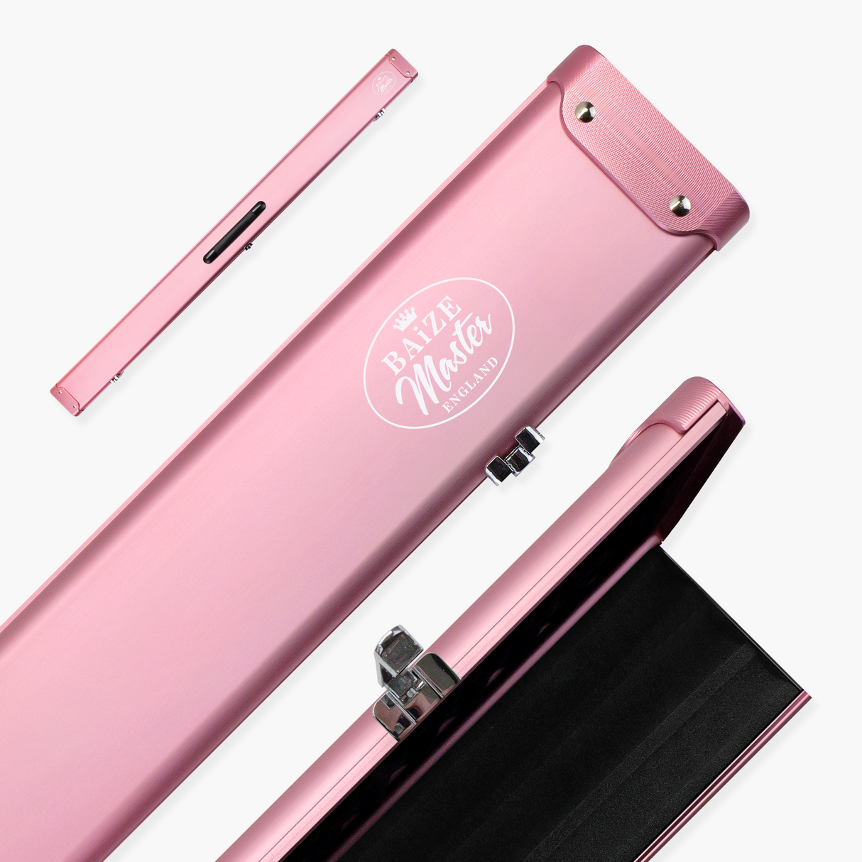 Baize Master Summit One Piece Three Slot Luxury Aluminium Snooker and Pool Cue Case with Chunky Metal Ends – Holds 3 x One Piece Cues