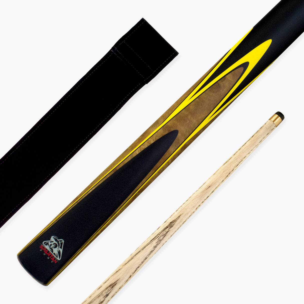 Spartan Fury CONQUEST 2 Piece Snooker Pool Cue and Soft Case Set 9.5mm Tip