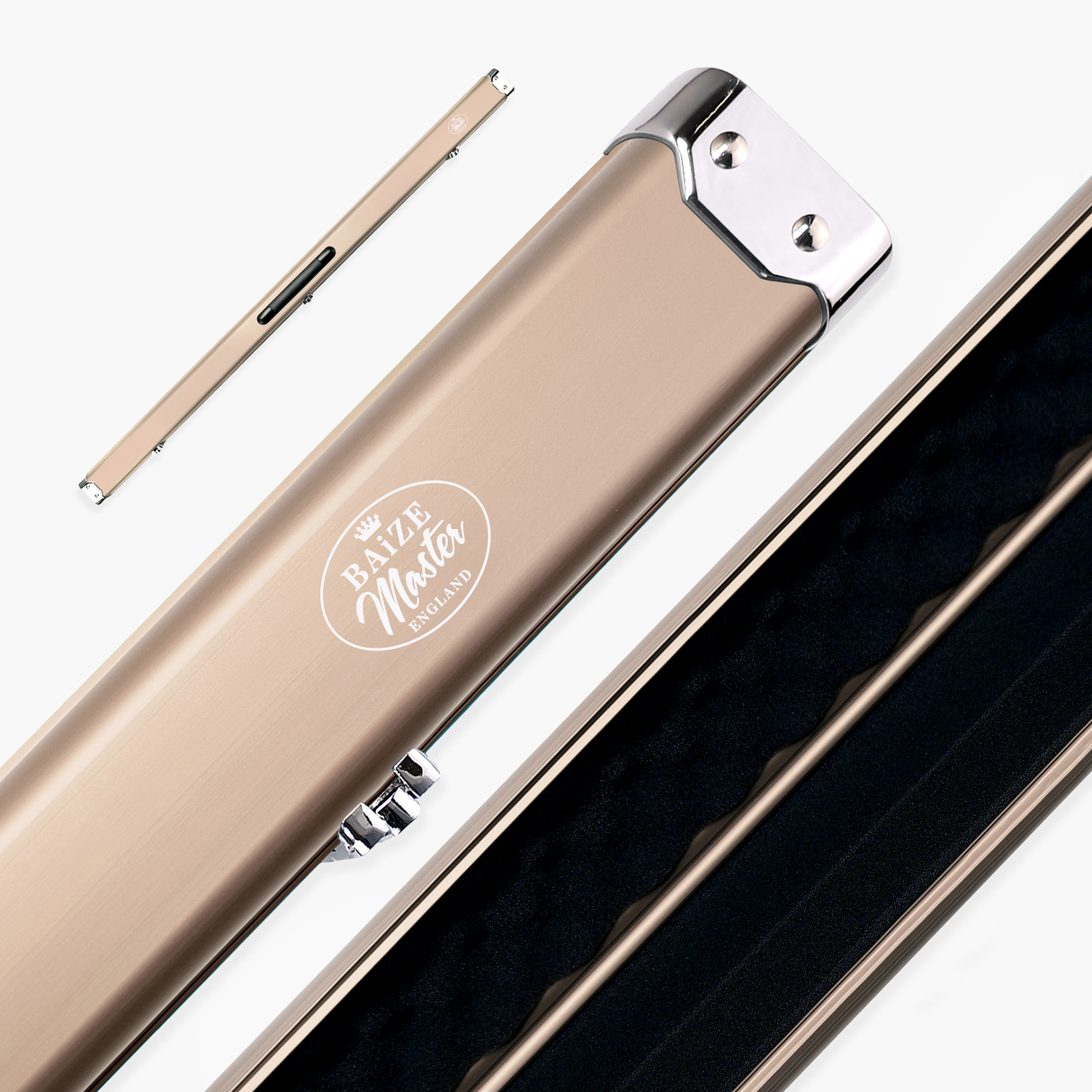 Baize Master SATIN LINE 3/4 Luxury Aluminium Cue Case - Holds 1 x 3/4 Joint Cue + Extensions
