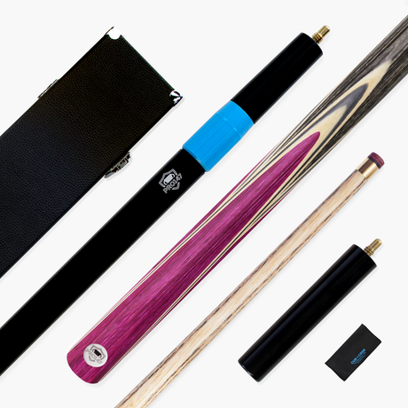 PRO147 TRIUMPH 2 Piece Premium Ash Snooker and Pool Cue and Case Set with 9.5mm Professional Layered Tip