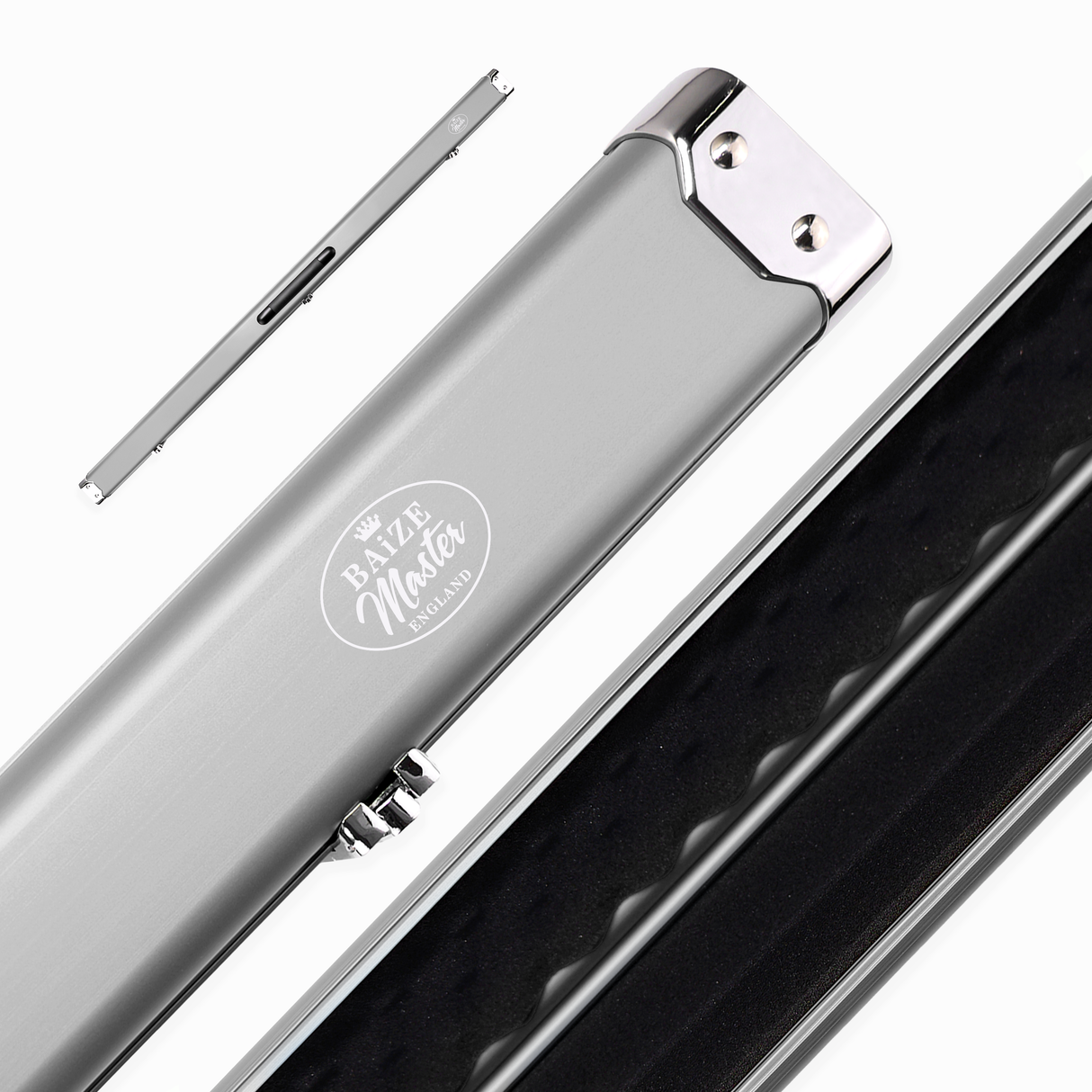 Baize Master SATIN LINE 3/4 Luxury Aluminium Cue Case - Holds 1 x 3/4 Joint Cue + Extensions