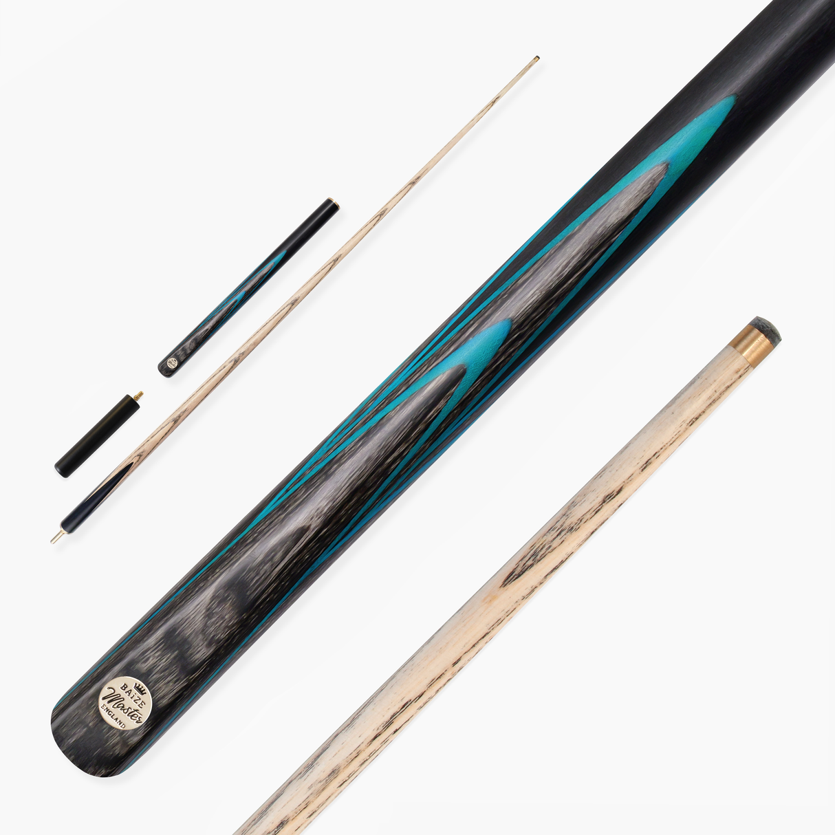 Baize Master Gold Series 58 Inch EMPEROR ¾ Jointed Snooker Pool Cue with 9.5mm Tip and 6 Inch Mini Butt