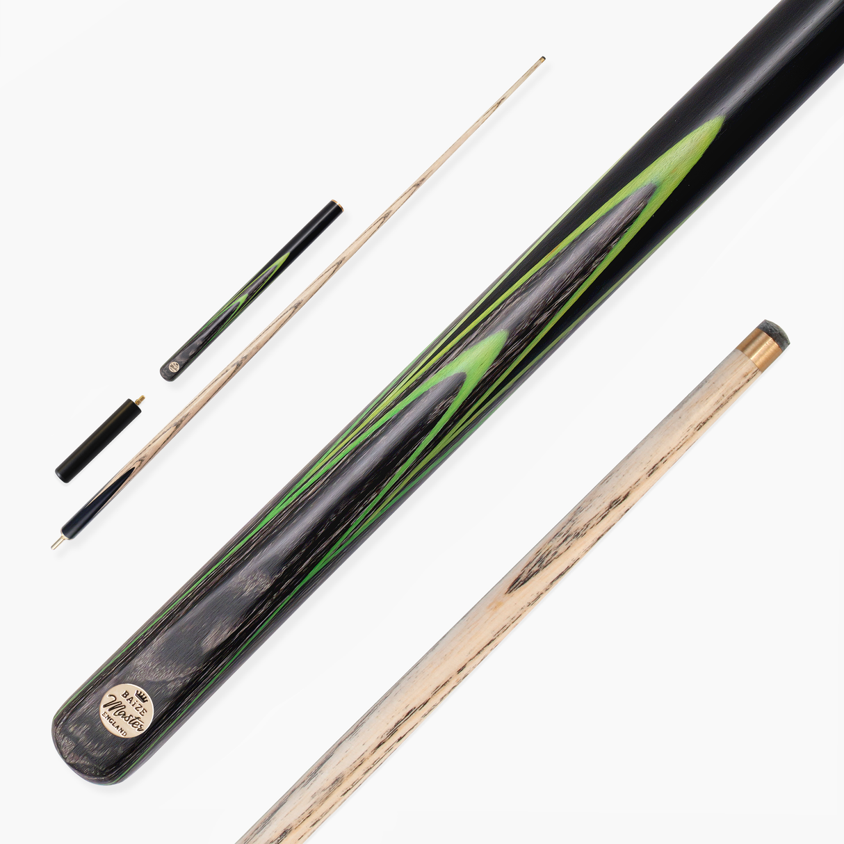 Baize Master Gold Series 58 Inch EMPEROR ¾ Jointed Snooker Pool Cue with 9.5mm Tip and 6 Inch Mini Butt