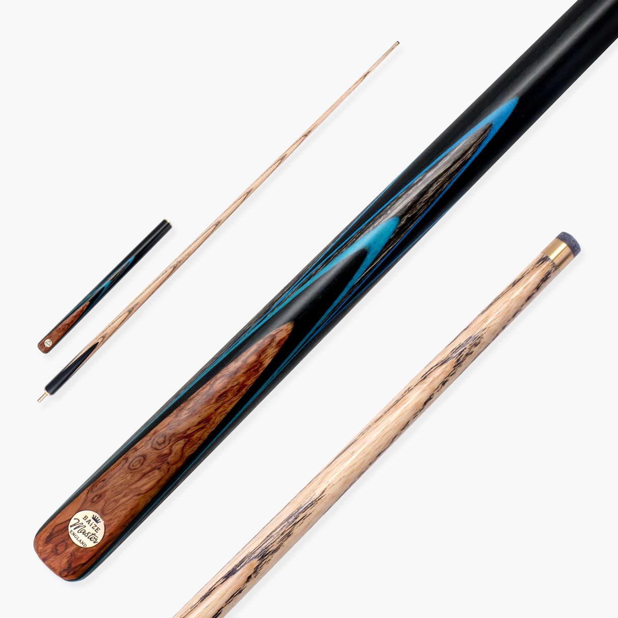 Baize Master Sapphire Marksman ¾ Joint English Pool Cue with 8.5mm Baize Master Blue Pressed Tip