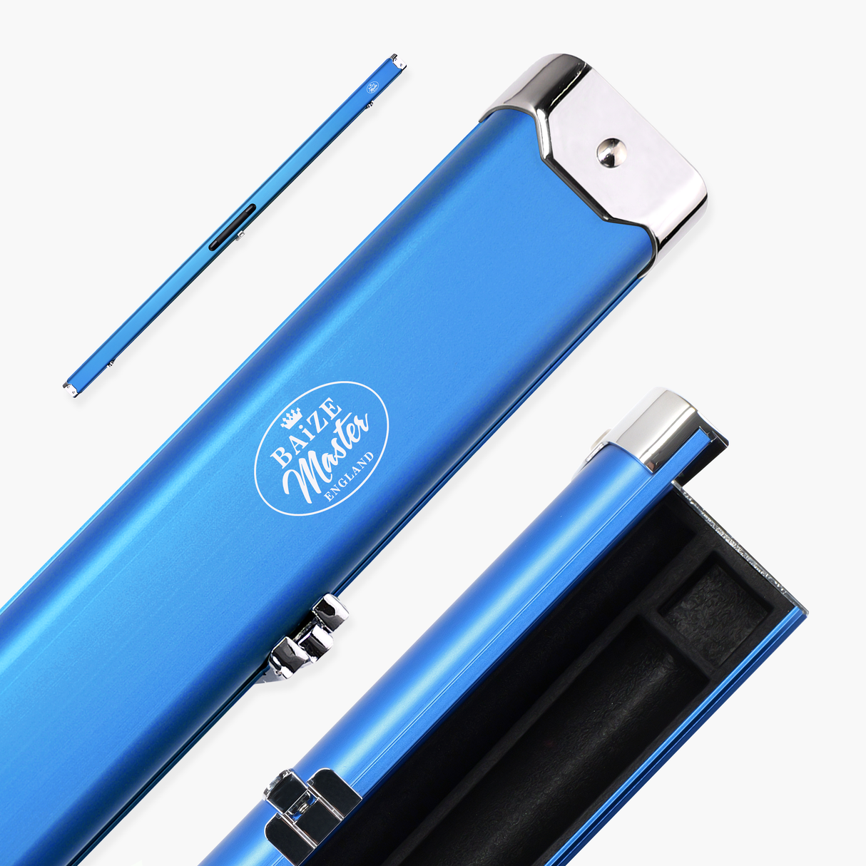 Baize Master Prestige Pro-Lock 1 Piece Luxury Metal Cue Case - Holds 2 x 1 Piece Cues