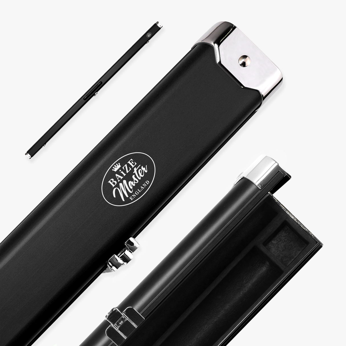 Baize Master Prestige Pro-Lock 1 Piece Luxury Metal Cue Case - Holds 2 x 1 Piece Cues