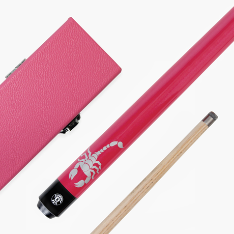Jonny 8 Ball SCORPION 57 Inch 2 Piece Ash Snooker Pool Cue 9mm Tip with Hard Case