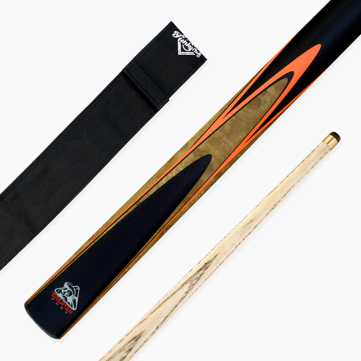 Spartan Fury VANQUISH 3/4 Joint Snooker Pool Cue and Soft Case Set 9.5mm Tip