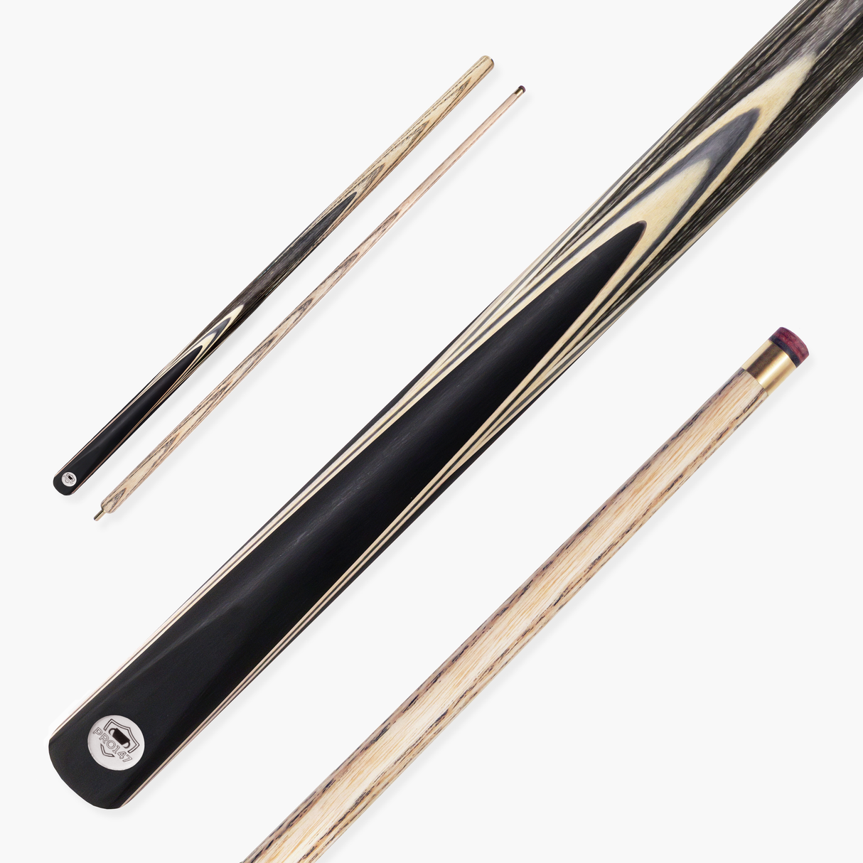 PRO147 TRIUMPH 2 Piece Premium Ash Snooker and Pool Cue with 9.5mm Professional Layered Tip