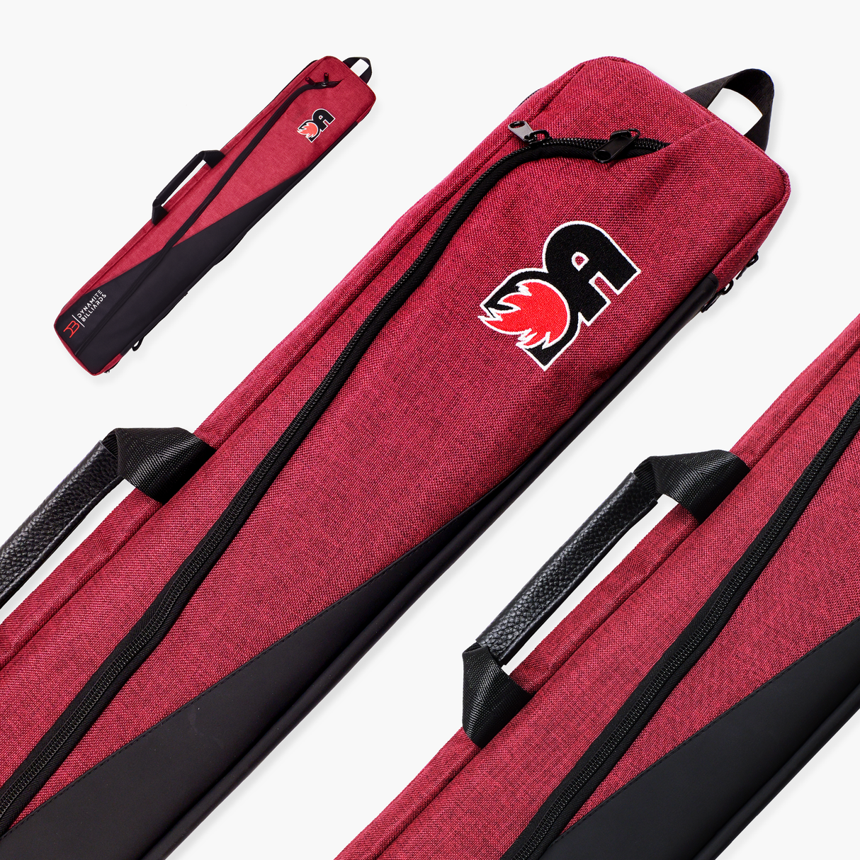 Dynamite Billiards by Darren Appleton 2 Piece American Pool Cue Case Bag with Shoulder Straps – 3 x 6 – Holds 3 Butts and 6 Shafts