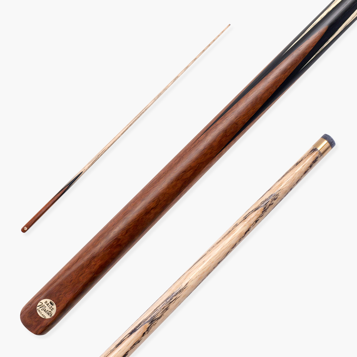 Baize Master Crimson Marksman 57 Inch 1 Piece English Pool Cue with 8.5mm Baize Master Blue Pressed Tip