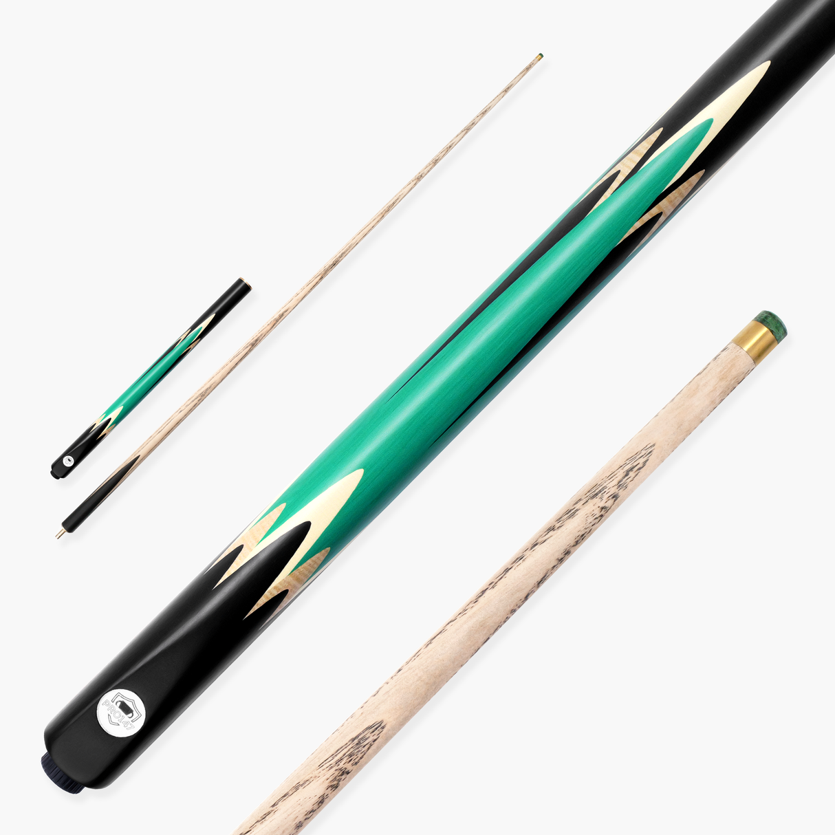 PRO147 Lancet 3/4 Joint Snooker and Pool Cue with 9.5mm Green Layered Tip