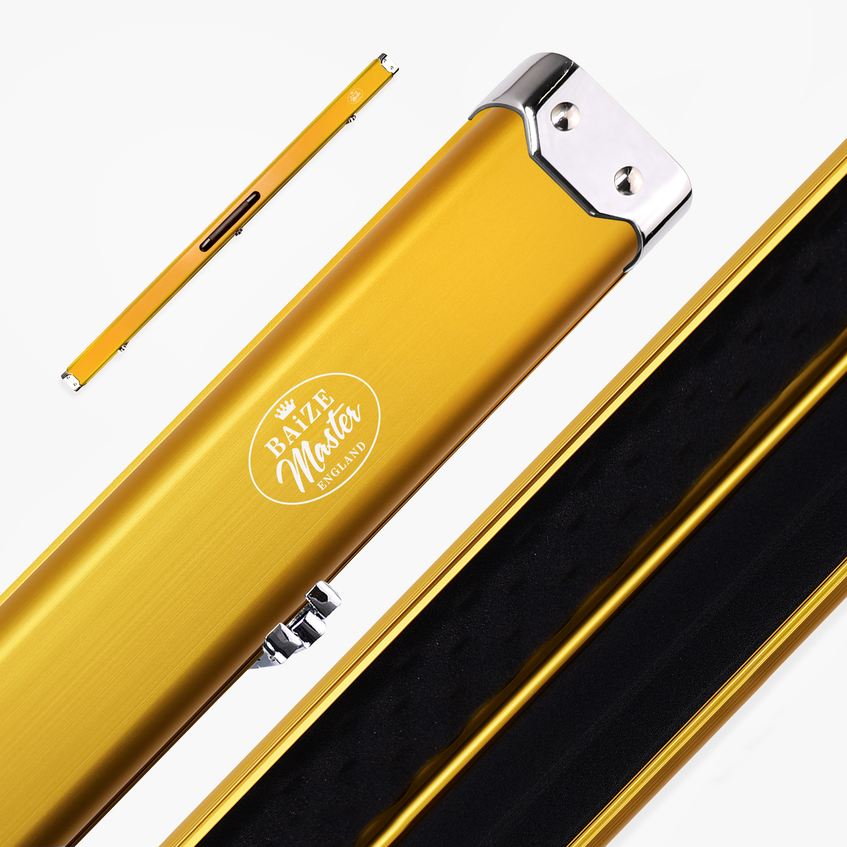 Baize Master SATIN LINE 3/4 Luxury Aluminium Cue Case - Holds 1 x 3/4 Joint Cue + Extensions