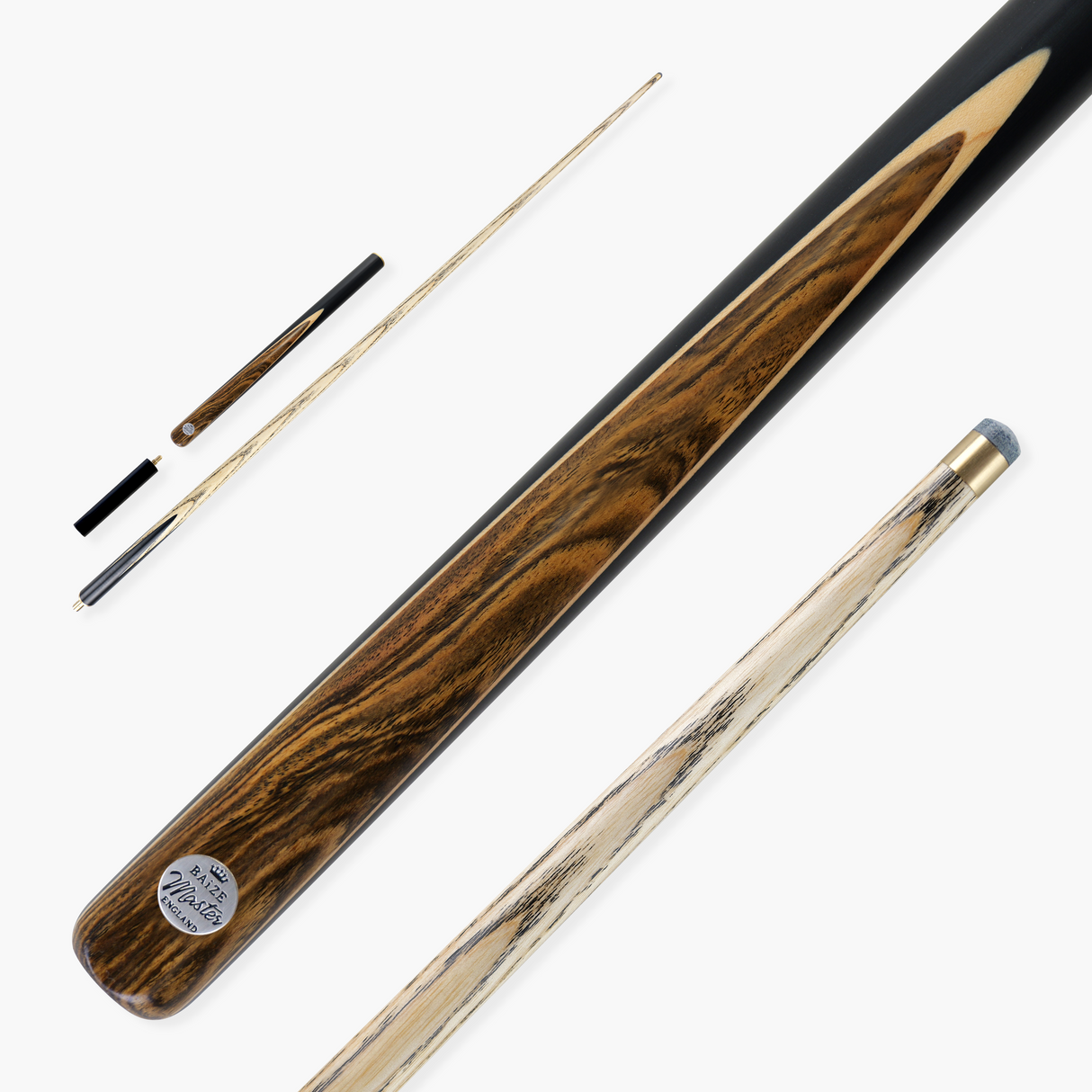 Baize Master Kingswood 57 Inch ¾ Joint Professional Ash Snooker Pool Cue with 9.5mm Pro-Impact Medium Tip