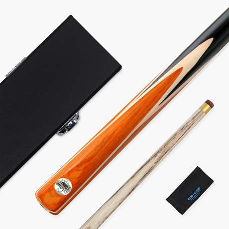 PRO147 Windsor 2 Piece Snooker and Pool Cue and Case Set 9.5mm Red Professional Tip