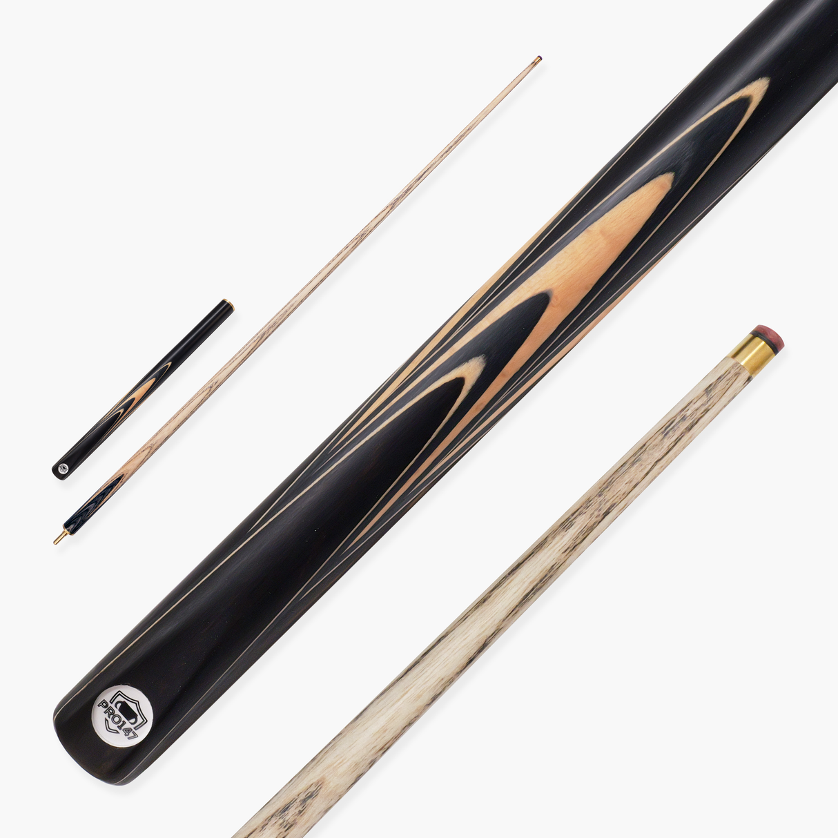 PRO147 Pearl Series Cream 57 Inch 3/4 Jointed Snooker Pool Cue 9.5mm Pro Leather Tip