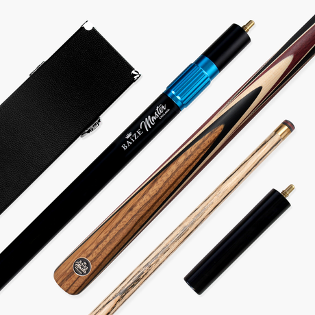 Baize Master BLACKLINE ELITE 2 Piece Snooker and Pool Cue and Case Set 9.5mm Layered Tip