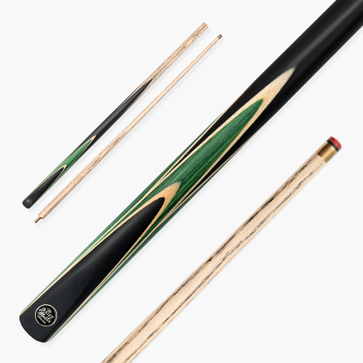 Baize Master CRUCIBLE 57 Inch 2 Piece Centre Joint Ash Snooker Pool Cue with 9.5mm Tip