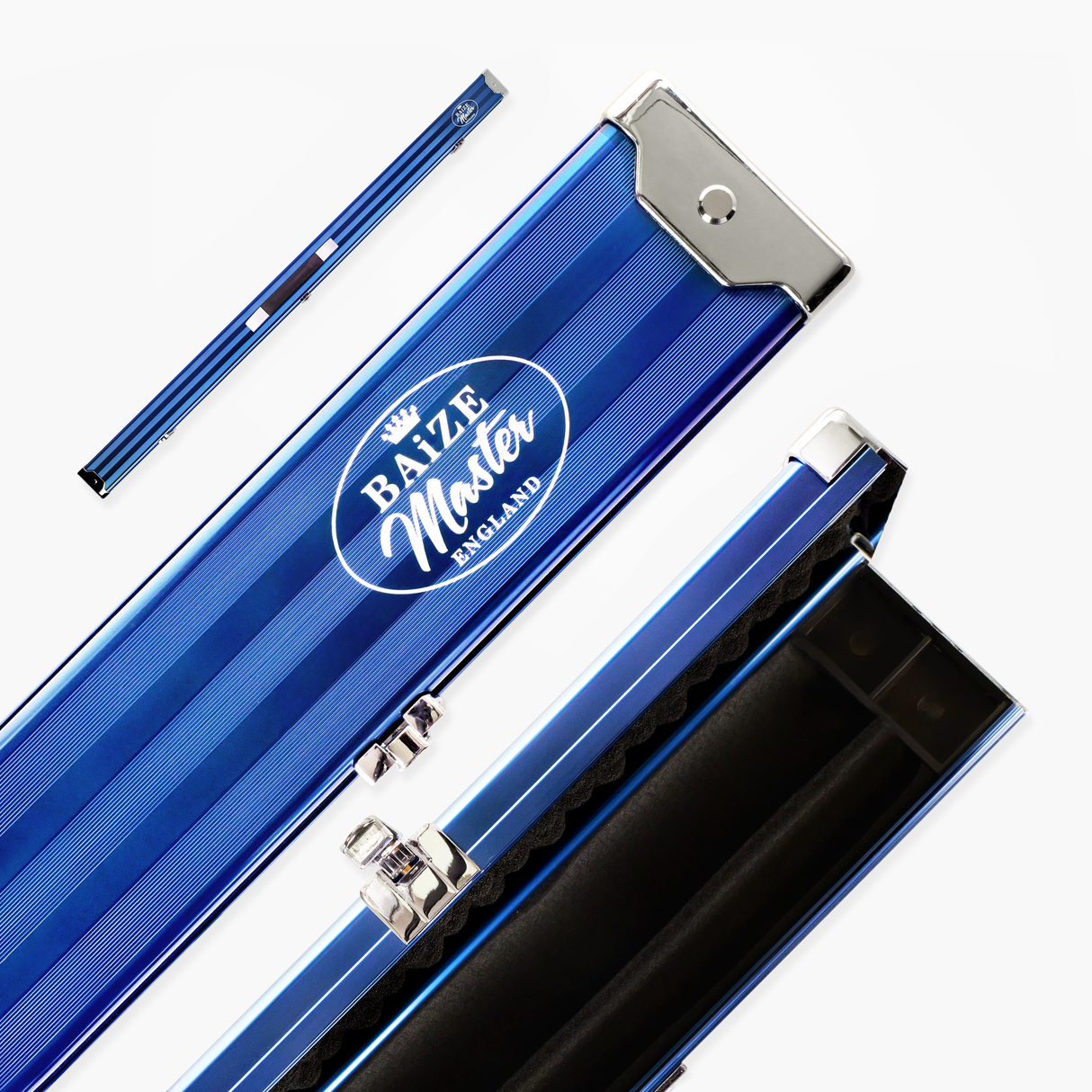 Baize Master BLUE 3/4 PRO LINE Aluminium Metal Ends Snooker Pool Cue Case - Holds 1 Cue