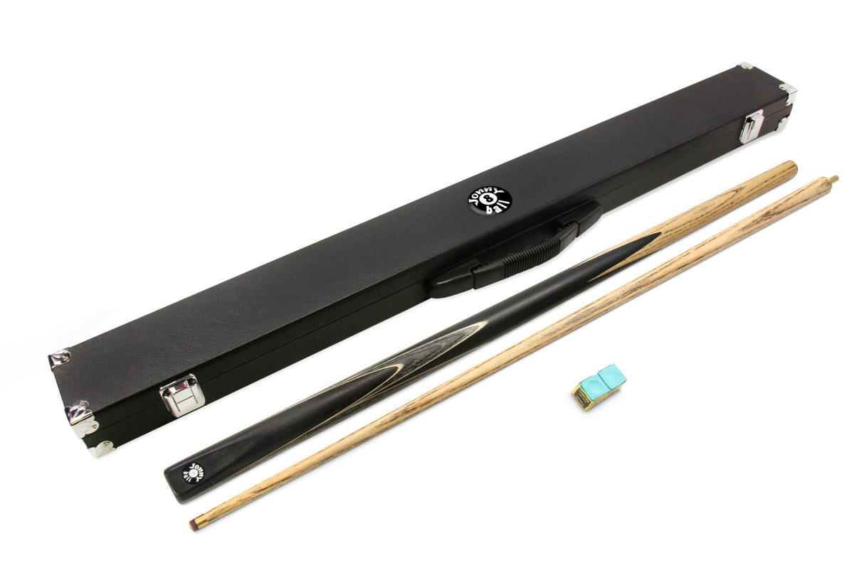 Jonny 8 Ball 2 Piece GREY SNIPER Pool Cue and Case Set with Jonny 8 Ball Black Reinforced Case + 2 Chalks