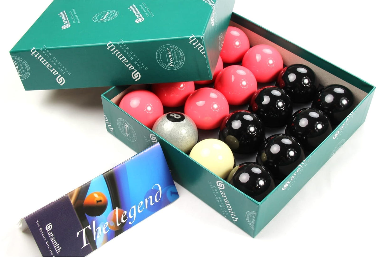 EXCLUSIVE! Aramith Premier SILVER 8 BALL Edition PINK and BLACK Pool Balls