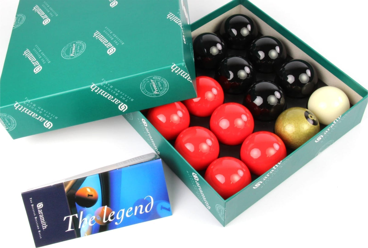 Aramith Premier GOLD 8 BALL Edition RED and BLACK Pool Balls