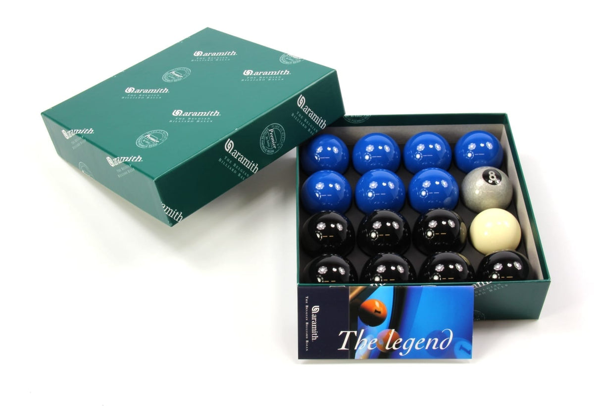 EXCLUSIVE! Aramith Premier SILVER 8 BALL Edition BLACK & BLUE Pool Balls