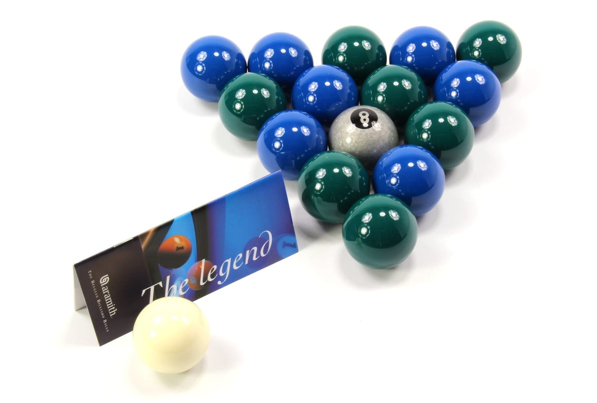 EXCLUSIVE! Aramith Premier SILVER 8 BALL Edition GREEN & BLUE Pool Balls