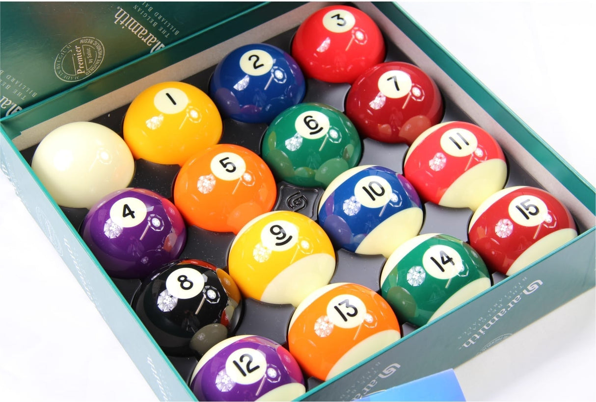 ARAMITH Premier 2 1/16'' SNOOKER Spots and Stripes Balls- 2 1/16 INCH Balls