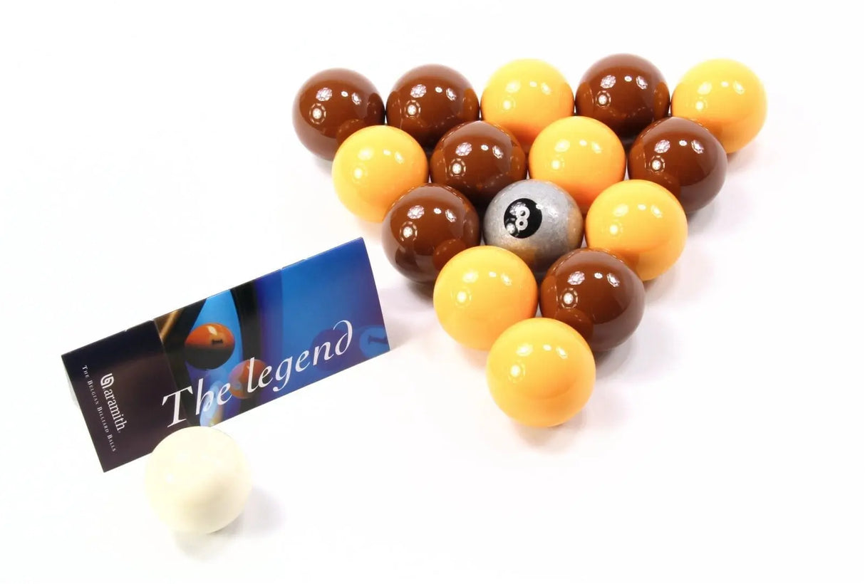 EXCLUSIVE! Aramith Premier SILVER 8 BALL Edition YELLOW and BROWN Pool Balls Aramith