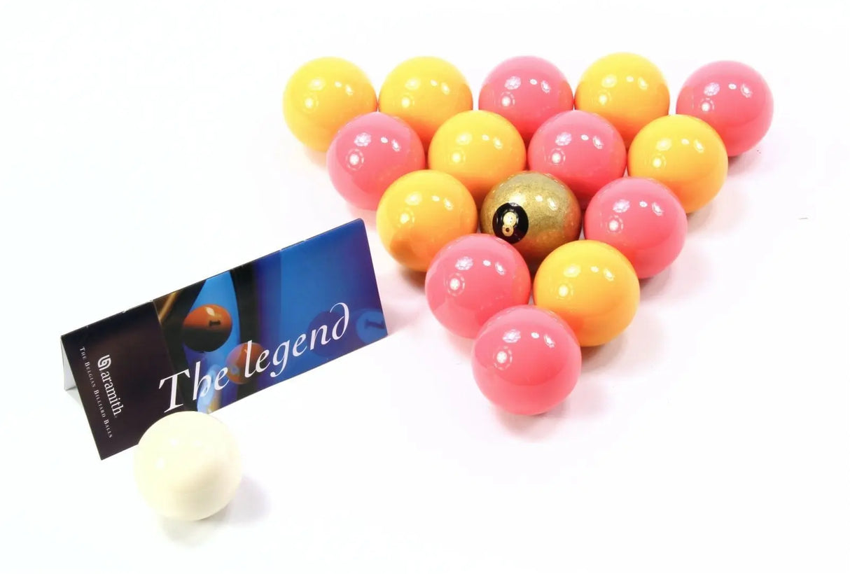 EXCLUSIVE! Aramith Premier GOLD 8 BALL Edition PINK and YELLOW Pool Balls Aramith