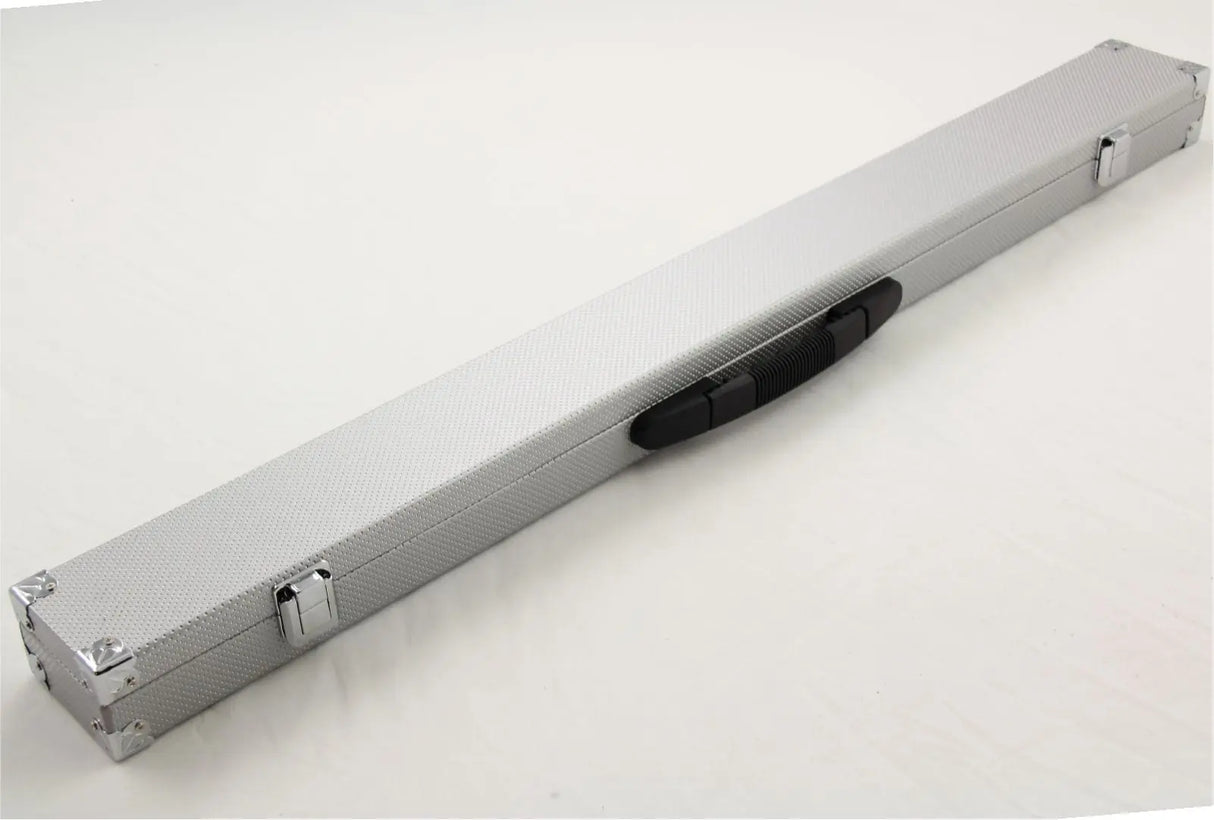 2pc SILVER Cue Case With Reinforced Corners for Snooker Pool Cue Cue & Case