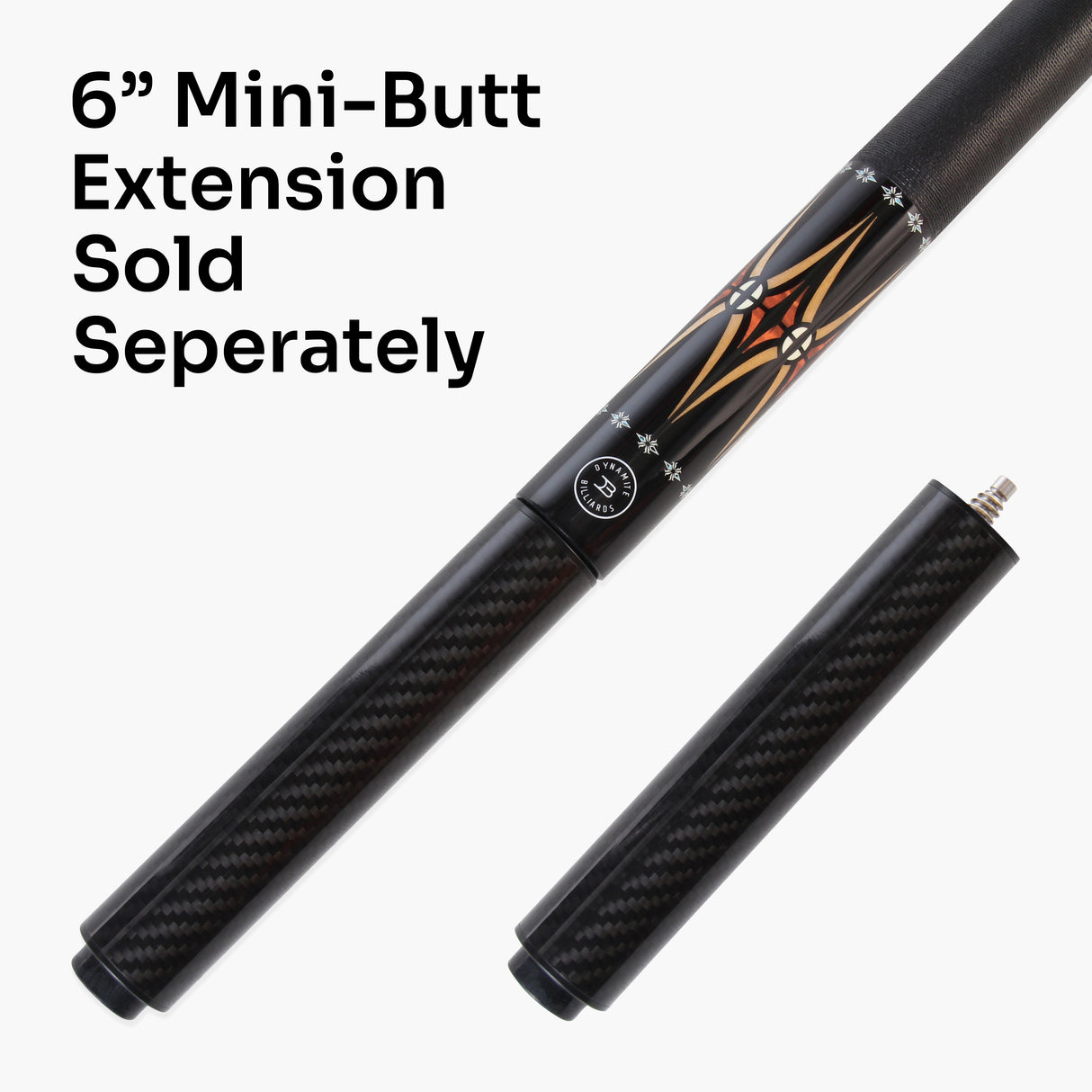 Dynamite Billiards DB2 Nitro Carbon Fiber American Pool Cue – 11.9mm HOW Black Tip – Designed by Darren Appleton